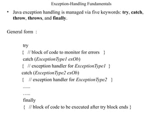 Comprehensive Guide to Java Exception Handling and Error Management | PPTX
