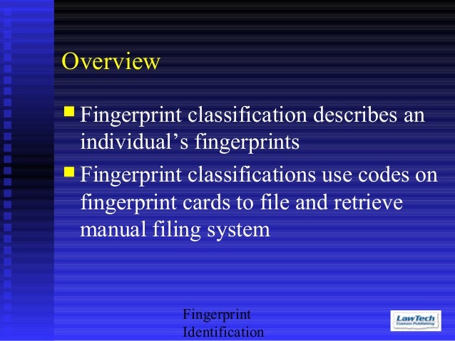 Fingerprint classification essay