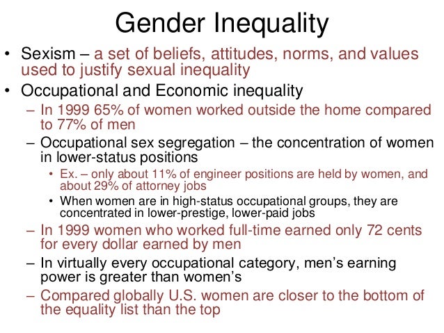 Functionalist perspective gender inequality