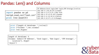Pandas: Len() and Columns
 