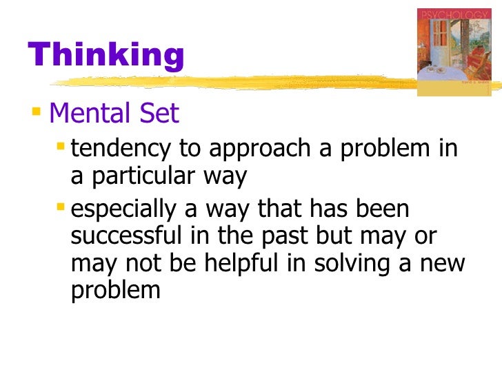 Mental Set Psychology Example slidesharetrick