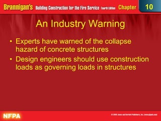 An Industry Warning Experts have warned of the collapse hazard of concrete structures  Design engineers should use construction loads as governing loads in structures 10 
