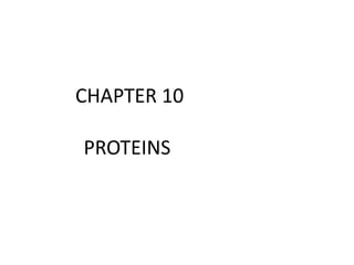 CHAPTER 10
PROTEINS
 