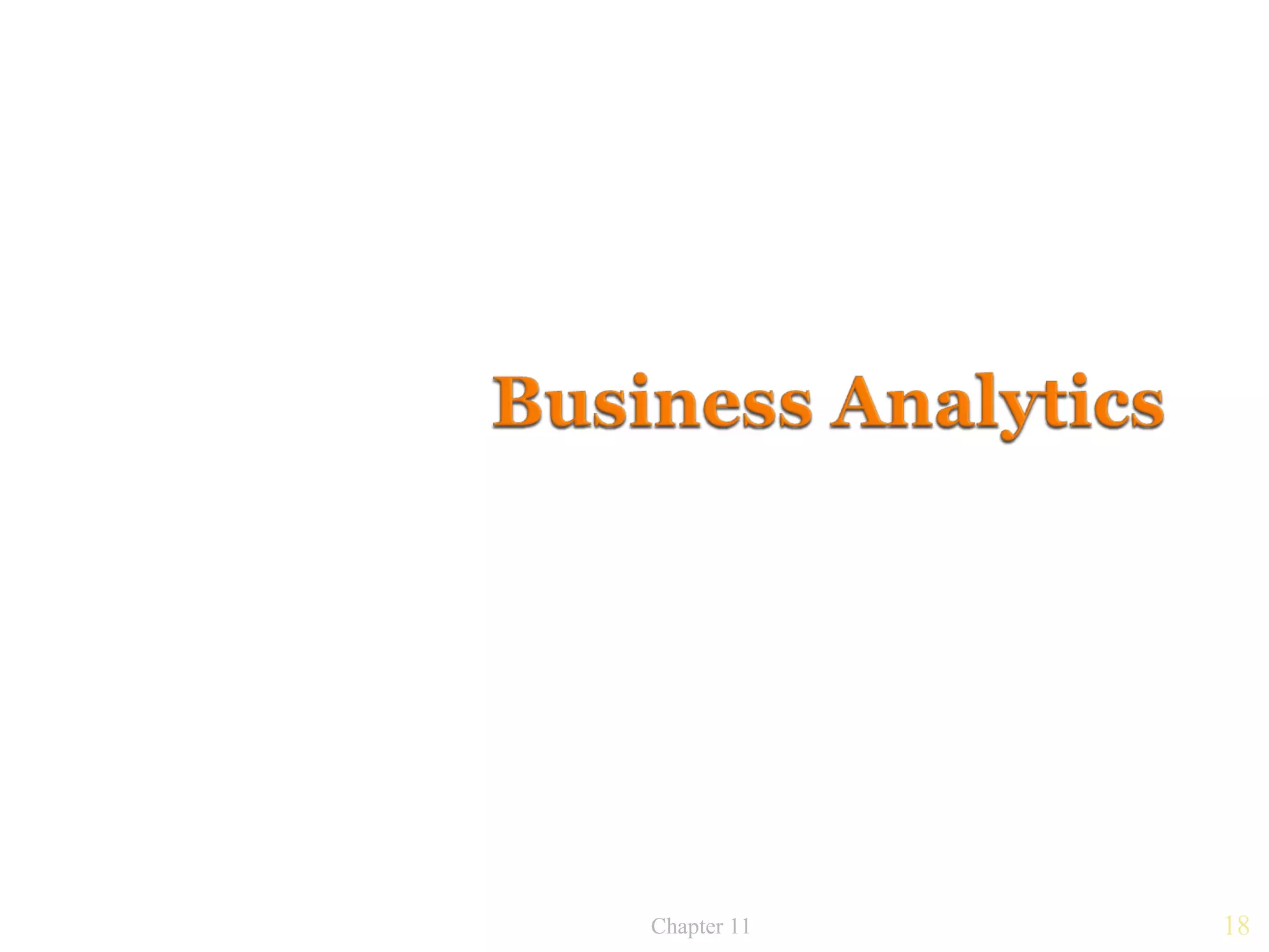 Online Analytical Processing,
     Reporting and Querying




         Chapter 11             18
 