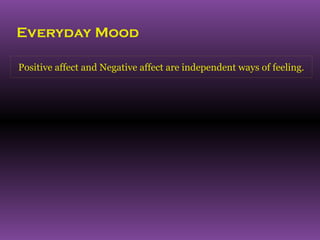 Everyday Mood

Positive affect and Negative affect are independent ways of feeling.
 