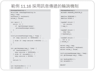 範例 11.16 採用訊息傳遞的輪詢機制
 