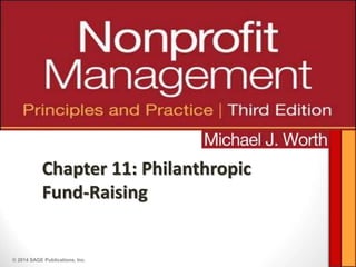 © 2014 SAGE Publications, Inc.
Chapter 11: Philanthropic
Fund-Raising
 
