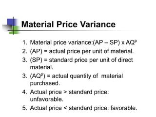 Standard Costs Variance Analysis and its impact on Managerial ...