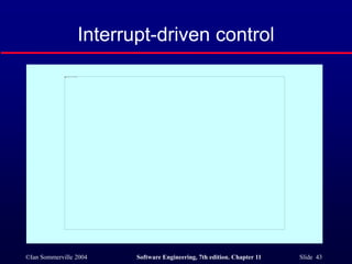 ©Ian Sommerville 2004 Software Engineering, 7th edition. Chapter 11 Slide 43
Interrupt-driven control
 