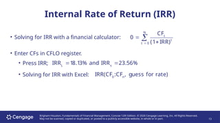Cfs Excel Fundamentals of Financial Management, Concise 12e Chapter 11: The ...