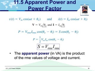 ch11 AC Power Analysis.pdf AC Power Analysis | PDF