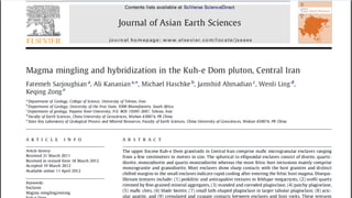 Open system Differentiation:Open system Differentiation:
Magma MixingMagma Mixing
2. More general process may be associated with the
crystallization on the walls of certain shallow type of
intrusions.
1. If the flow of the rising layer is turbulent, it may entrain magma
of the interior and, by mixing with the undifferentiated liquid,
produce a range of intermediate compositions.
2. This process, unlike the previous one, does not involve 2
independently derived magmas, but rather back-mixing of a
derivative liquid with its parent.
 