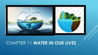 CHAPTER 11 WATER IN OUR LIVES
 