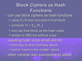 Comprehensive Overview of Cryptographic Hash Functions and Security | PPT