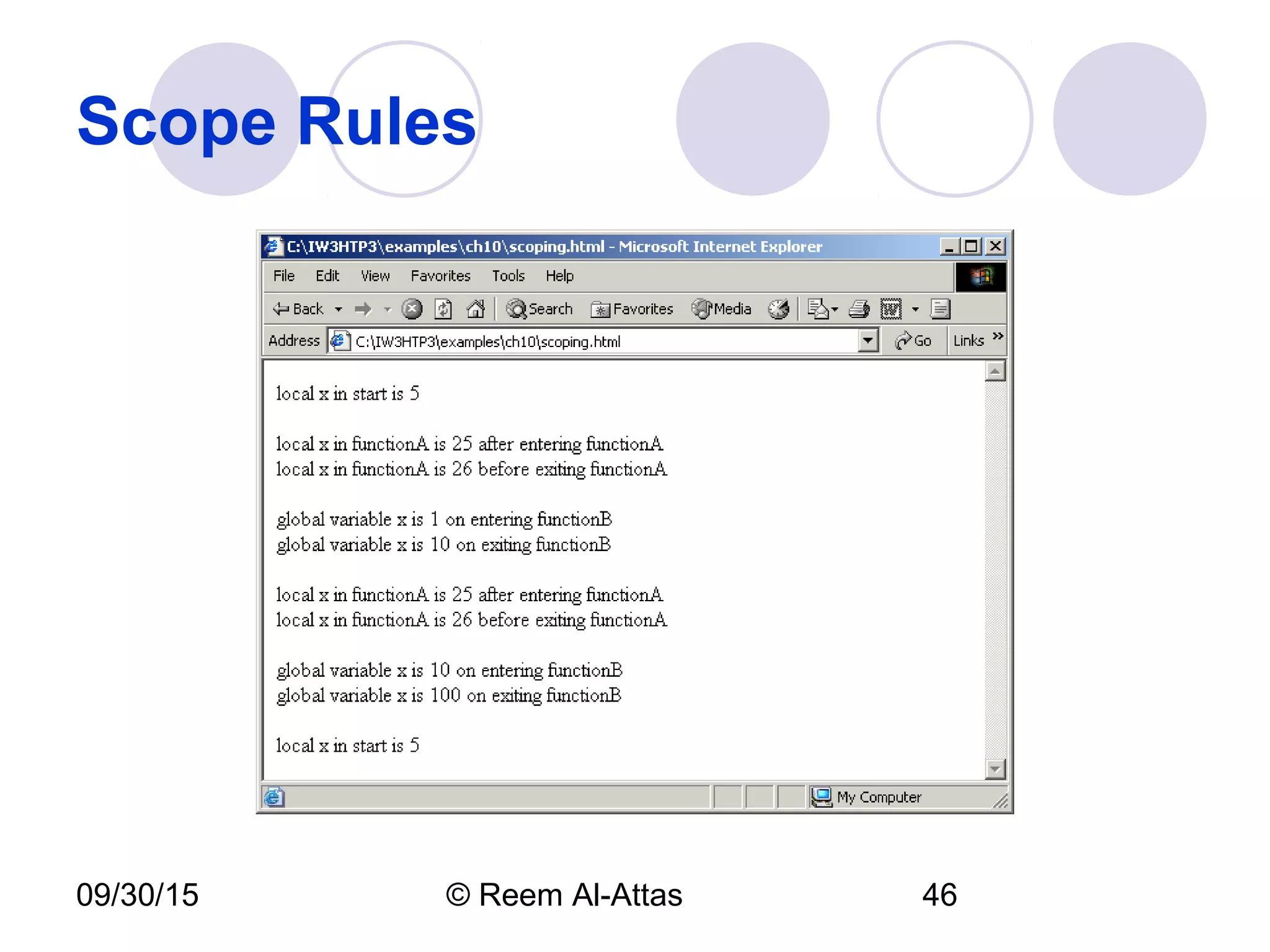 09/30/15 © Reem Al-Attas 46
Scope Rules
 