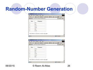 09/30/15 © Reem Al-Attas 26
Random-Number Generation
 