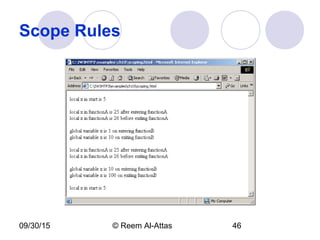 09/30/15 © Reem Al-Attas 46
Scope Rules
 