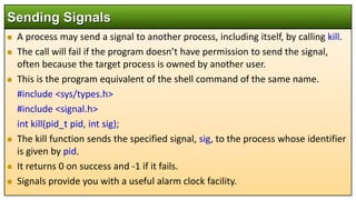 Signal Program Examples Linux Systems Programming: Process CommunCh11 Processes and Signals | PPTX