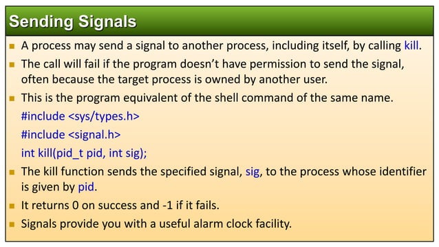 Linux Systems Programming: Process CommunCh11 Processes and Signals | PPT image.