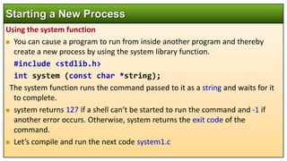 Linux Systems Programming: Process CommunCh11 Processes and Signals | PPTX