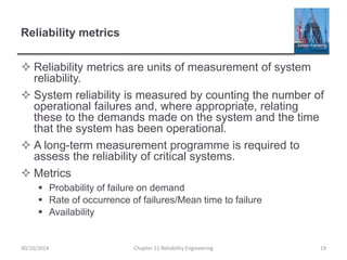 Ch11 reliability engineering | PPTX