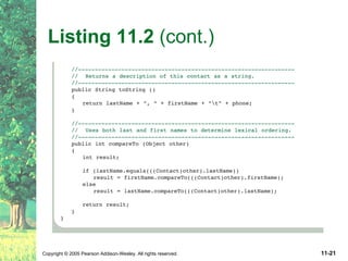 Listing 11.2  (cont.) 