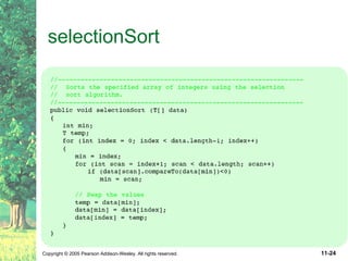 selectionSort 