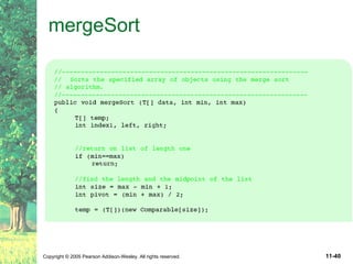 mergeSort 