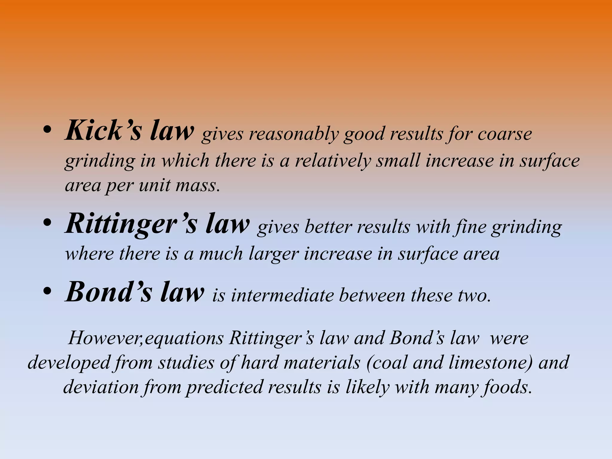 size reduction,laws involved in size reduction ,application & mills | PPTX