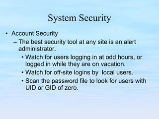 Ch11 system administration | PPT