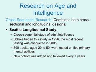 Research on Age and Intelligence
 
