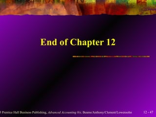 End of Chapter 12 