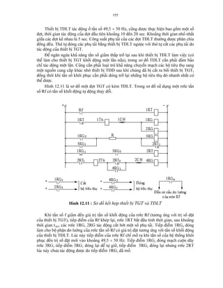 177 
Thiãút bë TÂLT taïc âäüng åí táön säú 49,5 ÷ 50 Hz, cuîng âæåüc thæûc hiãûn bao gäöm mäüt säú âåüt, thåìi gian taïc âäüng cuía âåüt âáöu tiãn khoaíng 10 âãún 20 sec. Khoaíng thåìi gian nhoí nháút giæîa caïc âåüt kãö nhau laì 5 sec. Cäng suáút phuû taíi cuía caïc âåüt TÂLT thæåìng âæåüc phán chia âäöng âãöu. Thæï tæû âoïng caïc phuû taíi bàòng thiãút bë TÂLT ngæåüc våïi thæï tæû càõt caïc phuû taíi do taïc âäüng cuía thiãút bë TGT. 
Âãø ngàn ngæìa khaí nàng táön säú giaím tháúp tråí laûi sau khi thiãút bë TÂLT laìm viãûc (coï thãø laìm cho thiãút bë TGT khåíi âäüng mäüt láön næîa), trong så âäö TÂLT cáön phaíi âaím baío chè taïc âäüng mäüt láön. Cuîng cáön phaíi loaûi træì khaí nàng chuyãøn maûch caïc häü tiãu thuû sang mäüt nguäön cung cáúp khaïc nhåì thiãút bë TÂD sau khi chuïng âaî bë càõt ra båíi thiãút bë TGT, âäöng thåìi khi táön säú khäi phuûc cáön phaíi âoïng tråí laûi nhæîng häü tiãu thuû âoï nhanh nháút coï thãø âæåüc. 
Hçnh 12.11 laì så âäö mäüt âåüt TGT coï keìm TÂLT. Trong så âäö sæí duûng mäüt råle táön säú Rf coï táön säú khåíi âäüng tæû âäüng thay âäøi. 
Hçnh 12.11 : Så âäö kãút håüp thiãút bë TGT vaì TÂLT 
Khi táön säú f giaím âãún giaï trë táön säú khåíi âäüng cuía råle Rf (tæång æïng våïi trë säú âàût cuía thiãút bë TGT), tiãúp âiãøm cuía Rf kheïp laûi, råle 1RT bàõt âáöu tênh thåìi gian, sau khoaíng thåìi gian t1RT caïc råle 1RG, 2RG taïc âäüng càõt båït mäüt säú phuû taíi. Tiãúp âiãøm 1RG4 âoïng laìm cho bäü pháûn âo læåìng cuía råle táön säú Rf coï giaï trë âàût tæång æïng våïi táön säú khåíi âäüng cuía thiãút bë TÂLT. Luïc naìy tiãúp âiãøm cuía råle Rf chè måí ra khi táön säú cuía hãû thäúng khäi phuûc âãún trë säú âàût måïi vaìo khoaíng 49,5 ÷ 50 Hz. Tiãúp âiãøm 1RG2 âoïng maûch cuäün dáy råle 3RG, tiãúp âiãøm 3RG1 âoïng laûi âãø tæû giæî, tiãúp âiãøm 3RG2 âoïng laûi nhæng råle 2RT luïc naìy chæa taïc âäüng âæåüc do tiãúp âiãøm 1RG3 âaî måí.  