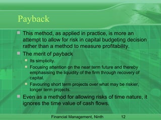 RISK ANALYSIS IN CAPITAL BUDGETING | PPT