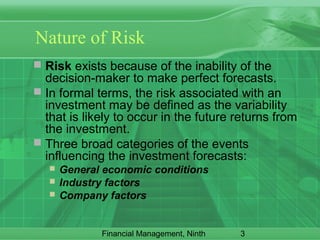 RISK ANALYSIS IN CAPITAL BUDGETING | PPT