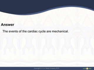 Copyright © F.A. Davis Company 2015
Answer
The events of the cardiac cycle are mechanical.
 