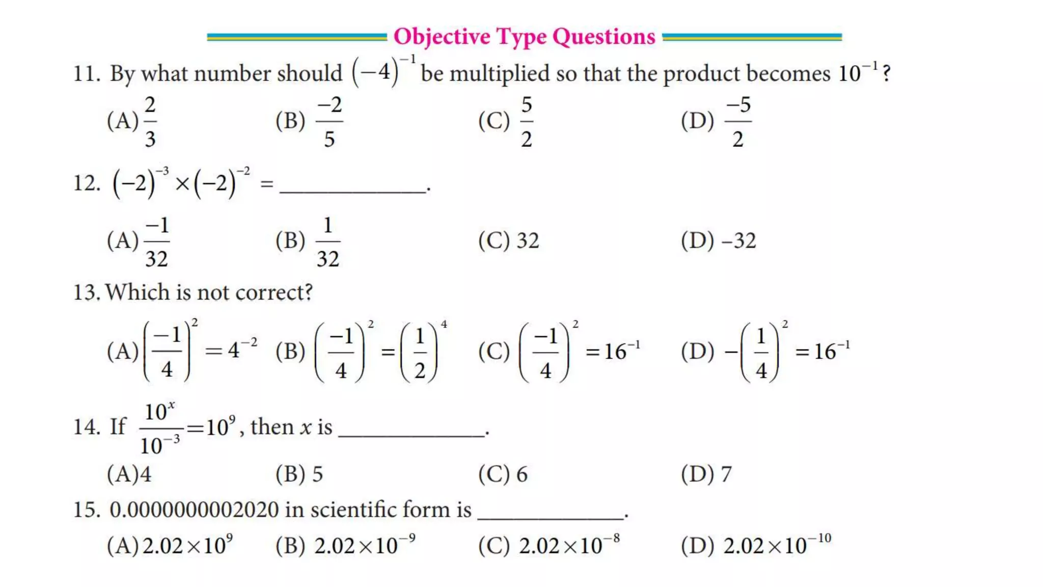 Ch 12. exponents and powers