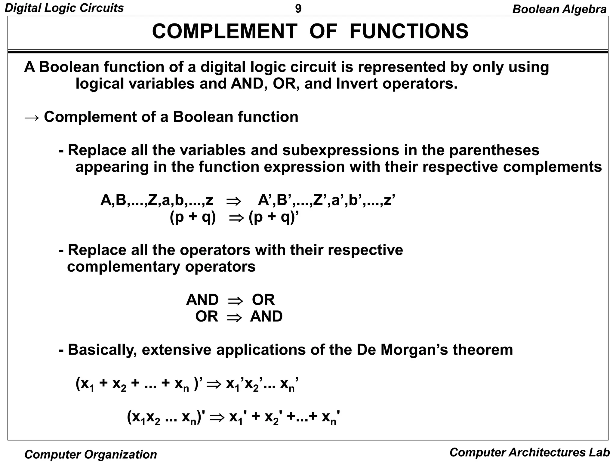digital logic circuits, logic gates, boolean algebra | PPT ...