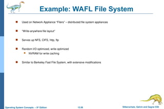 Wafl File System Internal Layout ch12 file management system in operating system | PPT