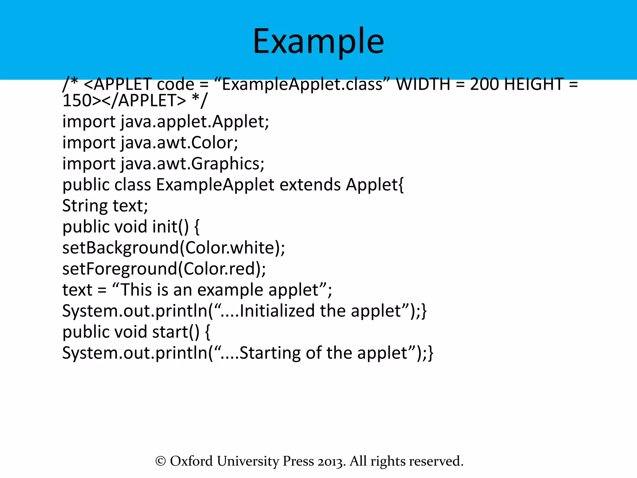 java programming - applets | PPT