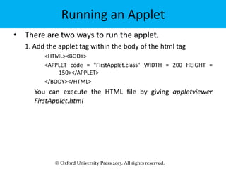 java programming - applets | PPT image.