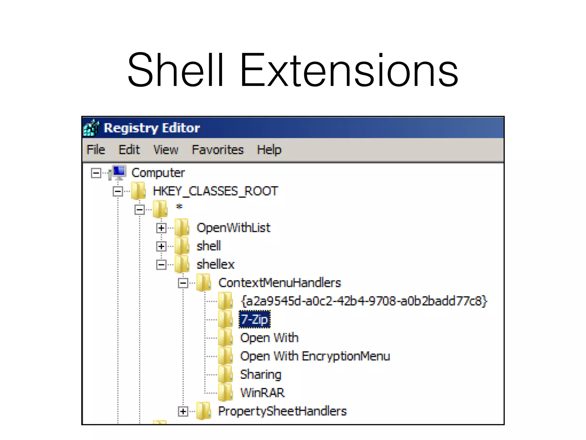 Shell Extensions
 