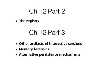 Ch 12 Part 2
Ch 12 Part 3
 