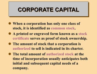 ch12 CORPORATIONS ORGANIZATION, STOCK TRANSACTIONS, DIVIDENDS, AND ...