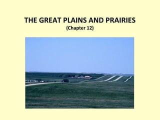 THE GREAT PLAINS AND PRAIRIES
(Chapter 12)
Elizabeth J. Leppman
 