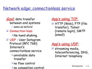Network edge: connectionless service ,[object Object],[object Object],[object Object],[object Object],[object Object],[object Object],[object Object],[object Object],[object Object],[object Object],[object Object],[object Object]