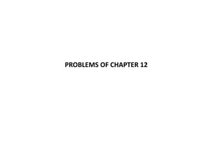 PROBLEMS OF CHAPTER 12
 