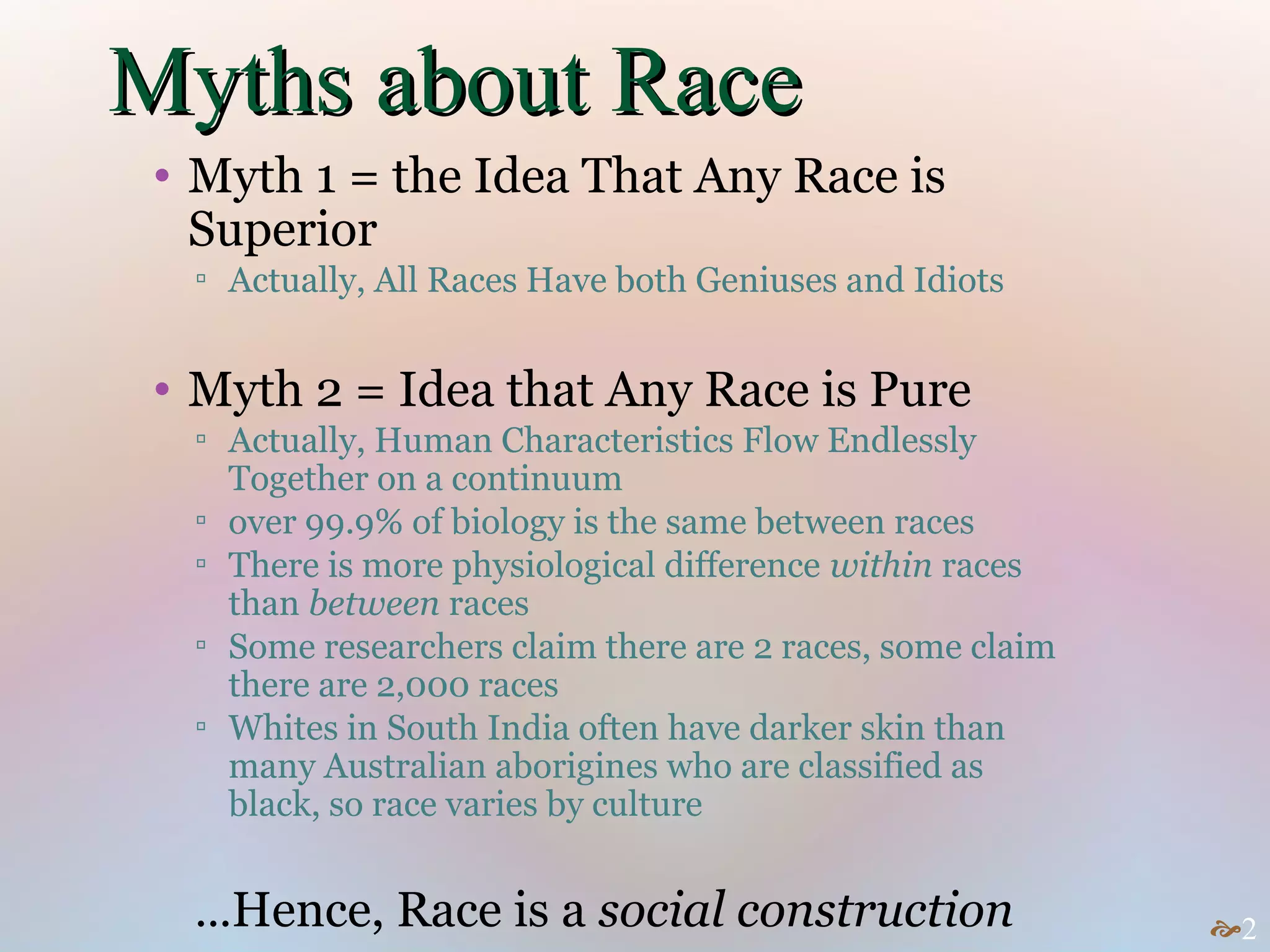 Race & Ethnicity Mini-Lecture | PDF