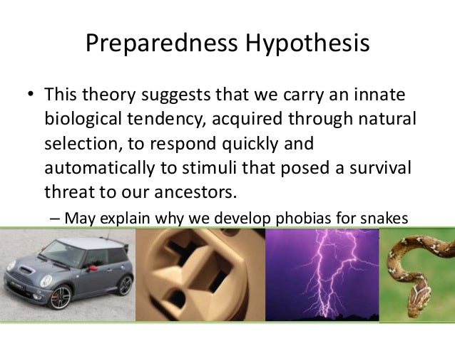 Biological preparedness helps explain this easily acquired phobia