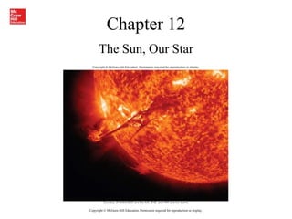 Chapter 12
The Sun, Our Star
Copyright © McGraw-Hill Education. Permission required for reproduction or display.
 